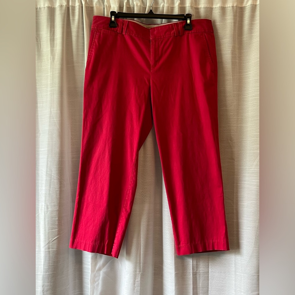 Banana Republic Red Chino Cropped Pants